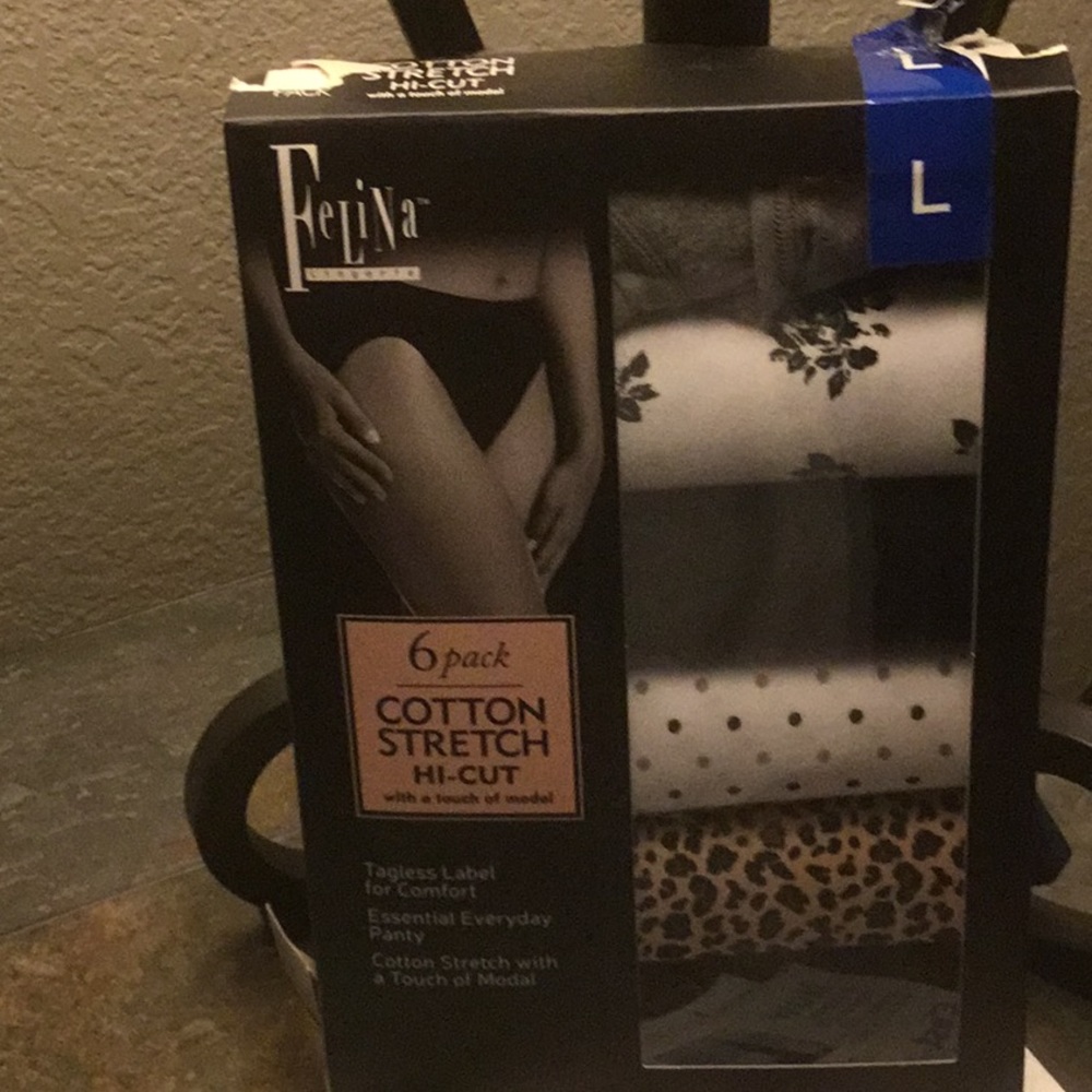 6 Pack Cotton Stretch. Hi-Cut Panties